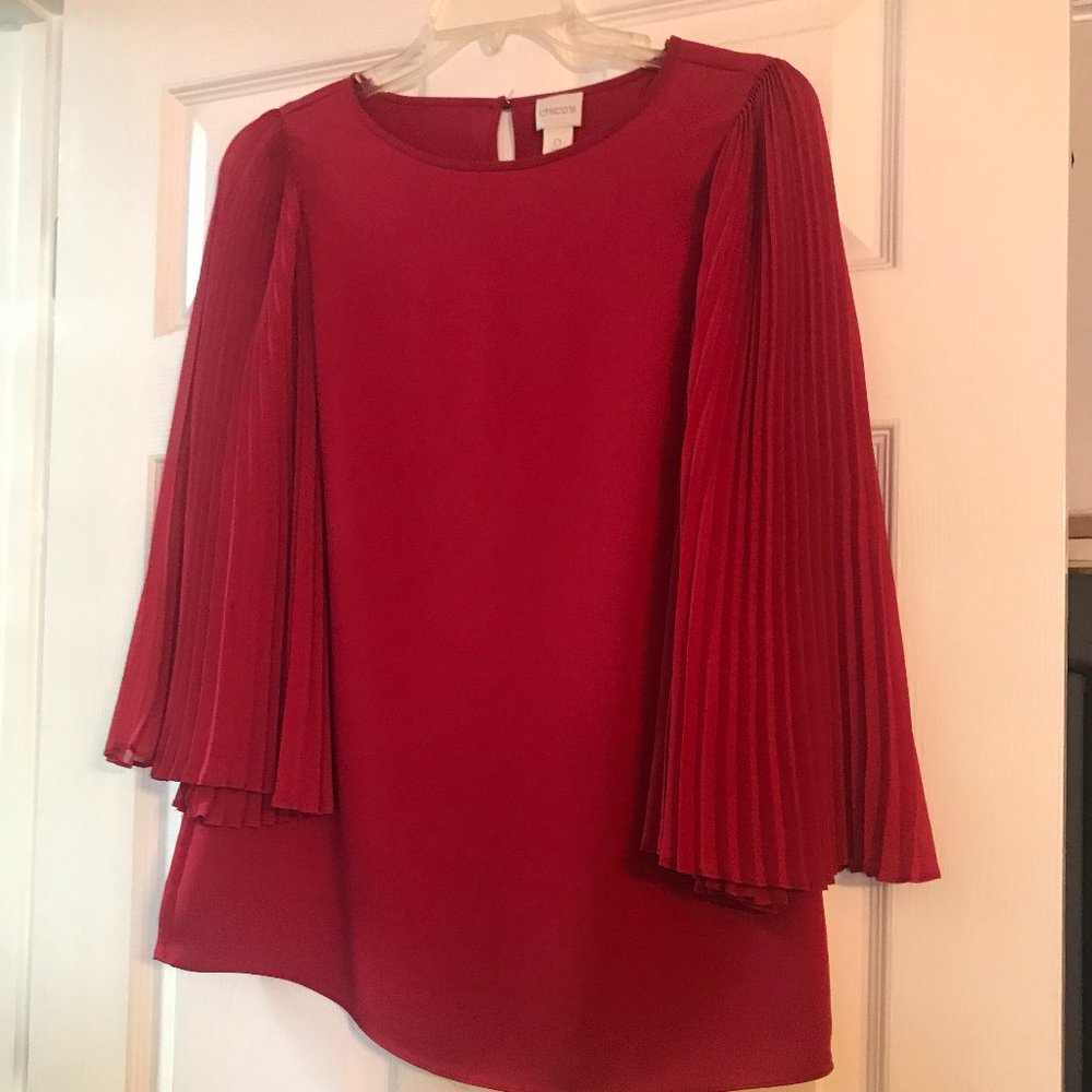 Chico Pleated Sleeve Top